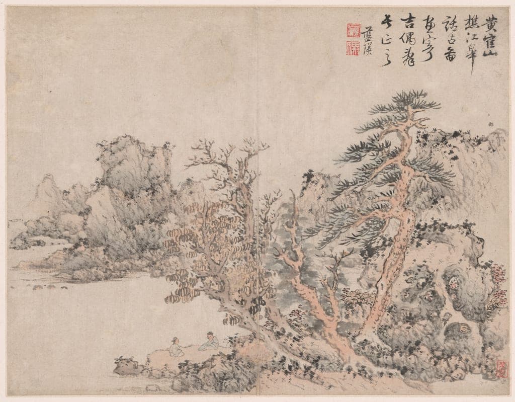 Landscape in the Style of Ancient Masters: after Wang Meng (c. 1308-1385) by Lan Ying (Chinese, 1585-c. 1664) — fine art print