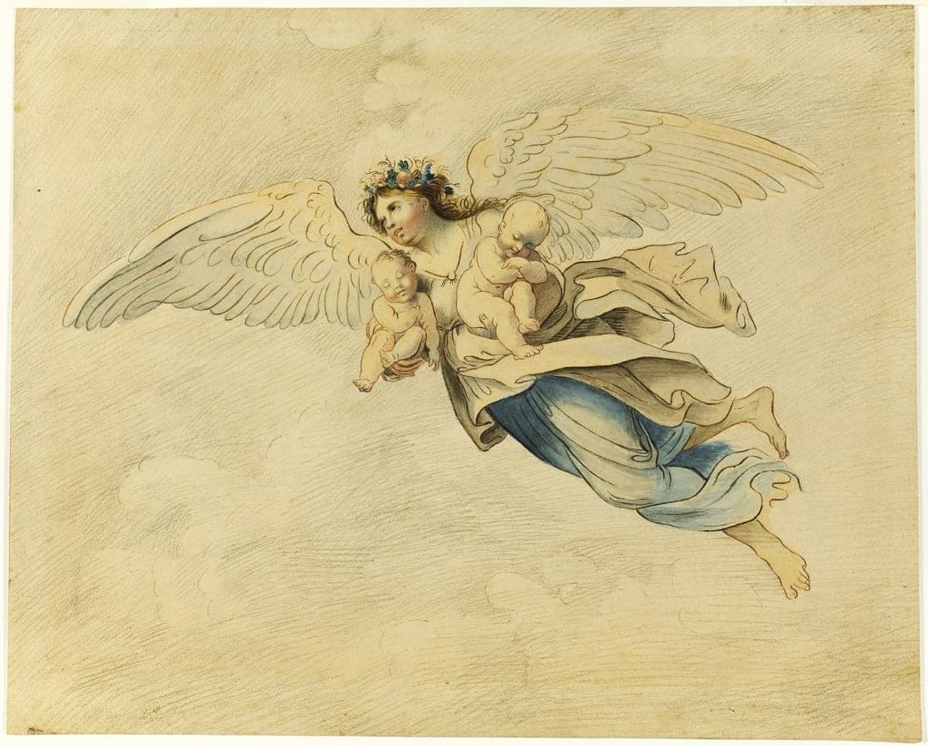 Night Carrying Sleep and Death by after Domenichino
Italian, 1581-1641 — fine art print