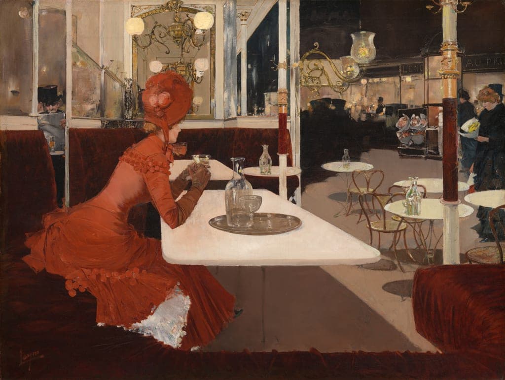 In the Café by Fernand Lungren (American, 1857–1932) — fine art print
