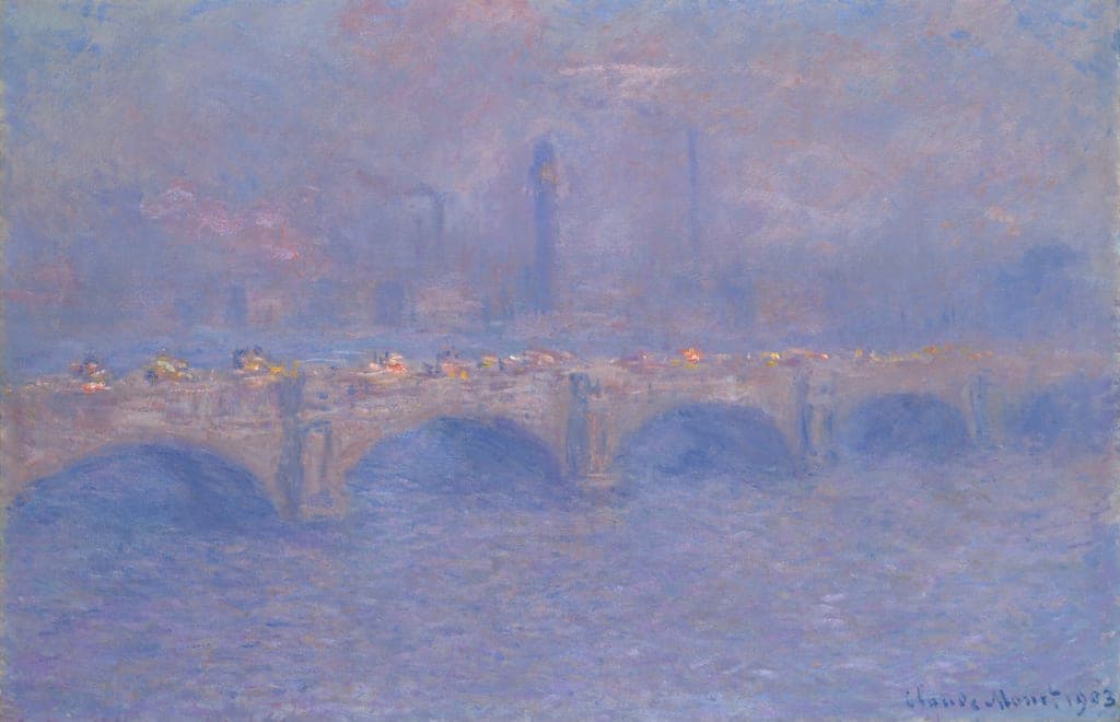 Waterloo Bridge, Sunlight Effect by Claude Monet (French, 1840–1926) — fine art print