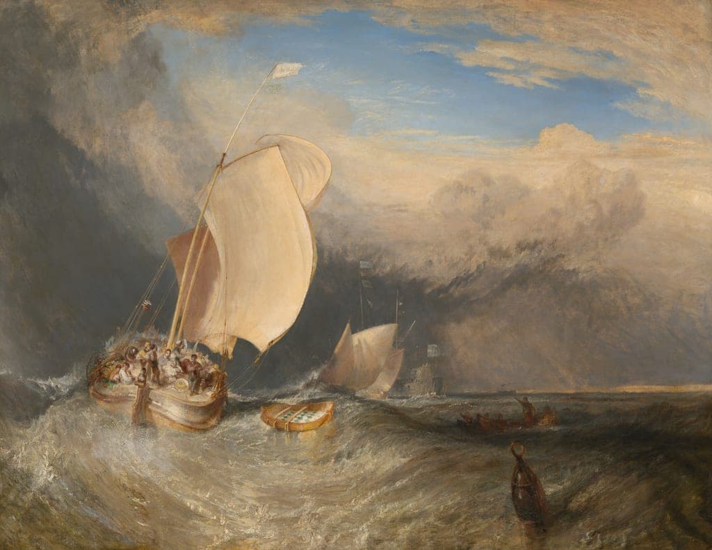Fishing Boats with Hucksters Bargaining for Fish by Joseph Mallord William Turner (English, 1775–1851) — fine art print