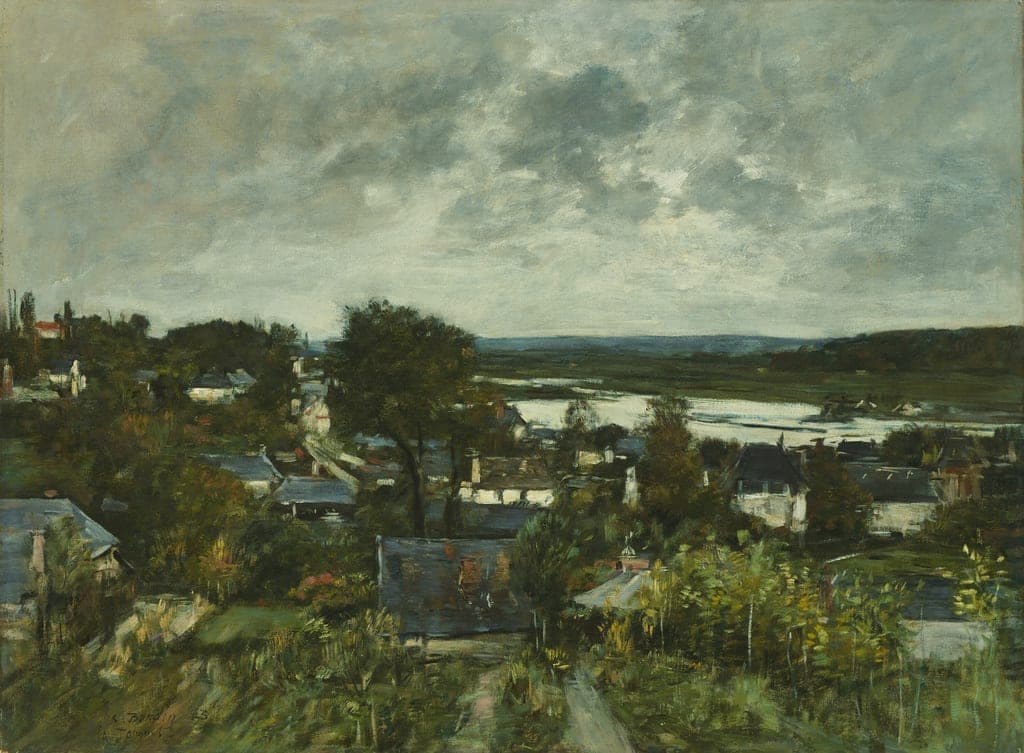 La Touques near Deauville by Eugène-Louis Boudin (French, 1824–1898) — fine art print