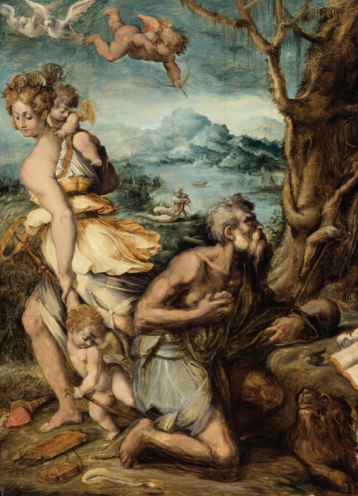The Temptation of Saint Jerome by Giorgio Vasari (Italian, 1511–1574) — fine art print