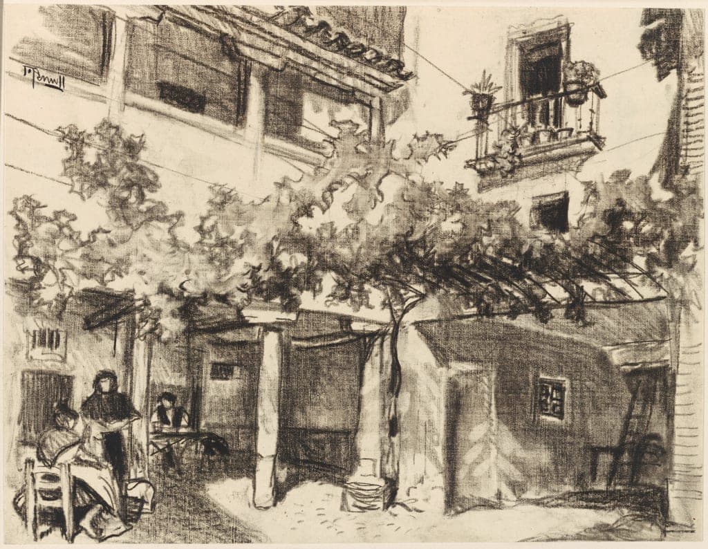 Delightful Pictures of Domestic Life, Alcalá, from Castilian Days by Joseph Pennell
American, 1857-1926 — fine art print