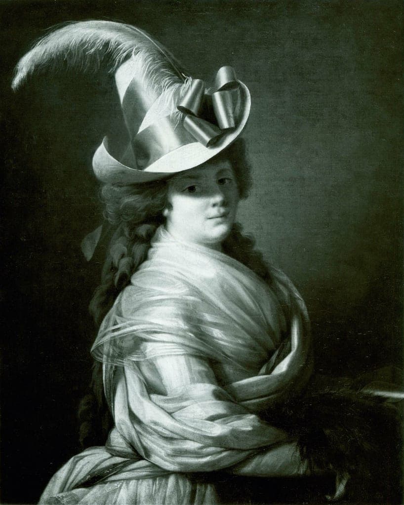 Woman in a Straw Hat by Artist unknown (French, active 18th century) — fine art print