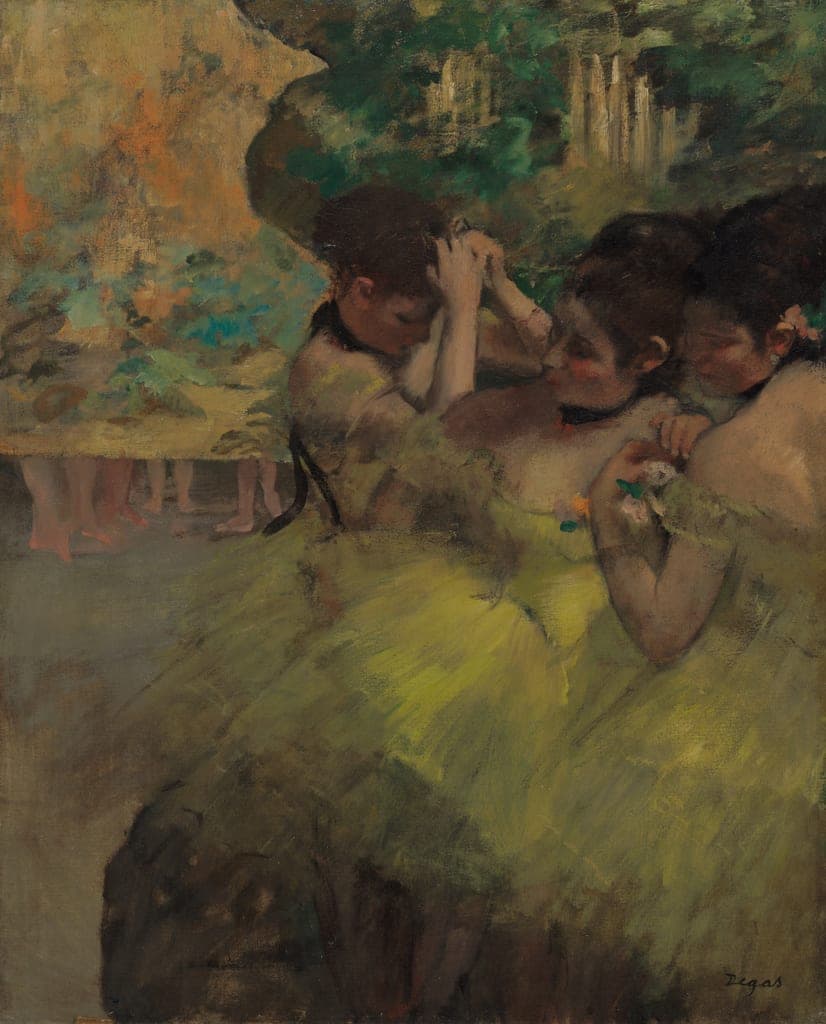Yellow Dancers (In the Wings) by Edgar Degas (French, 1834–1917) — fine art print