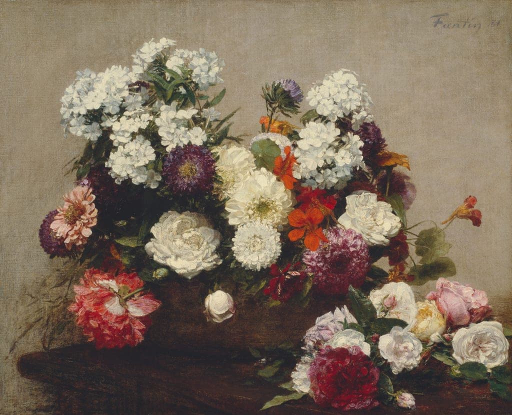 Still Life with Flowers by Henri Fantin-Latour (French, 1836–1904) — fine art print