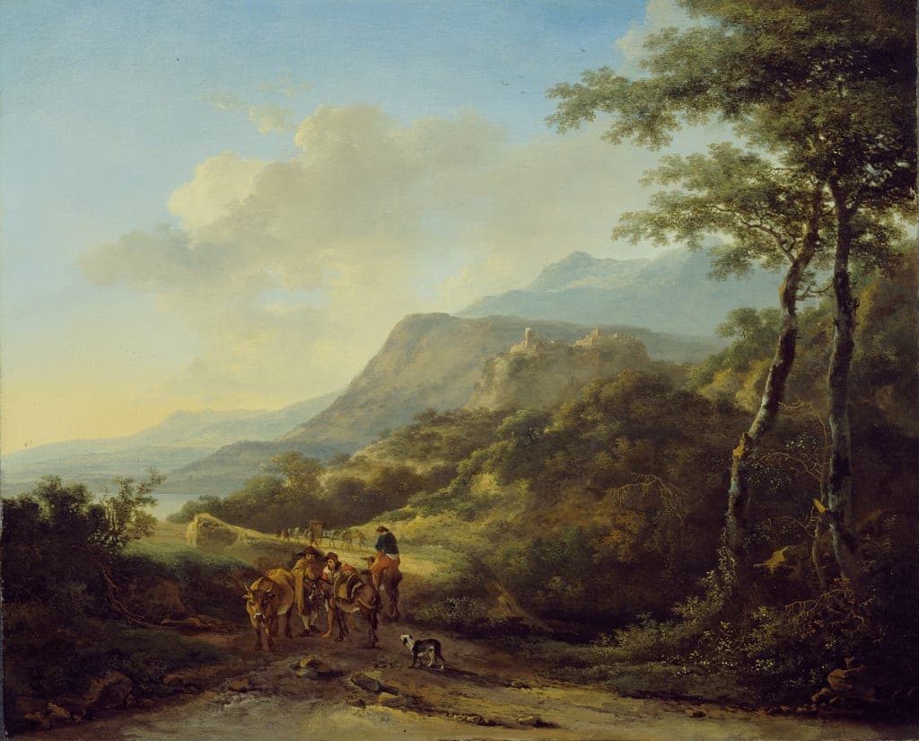 Italian Landscape with Travelers by Jan Both (Dutch, c. 1618–1652) — fine art print