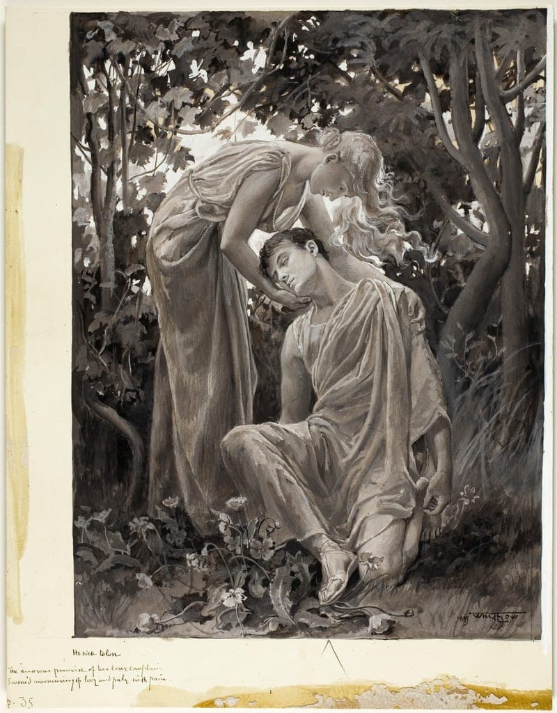 Swooned Murmuring of Love, and Pale with Pain by Will Hicock Low
American, 1853-1932 — fine art print