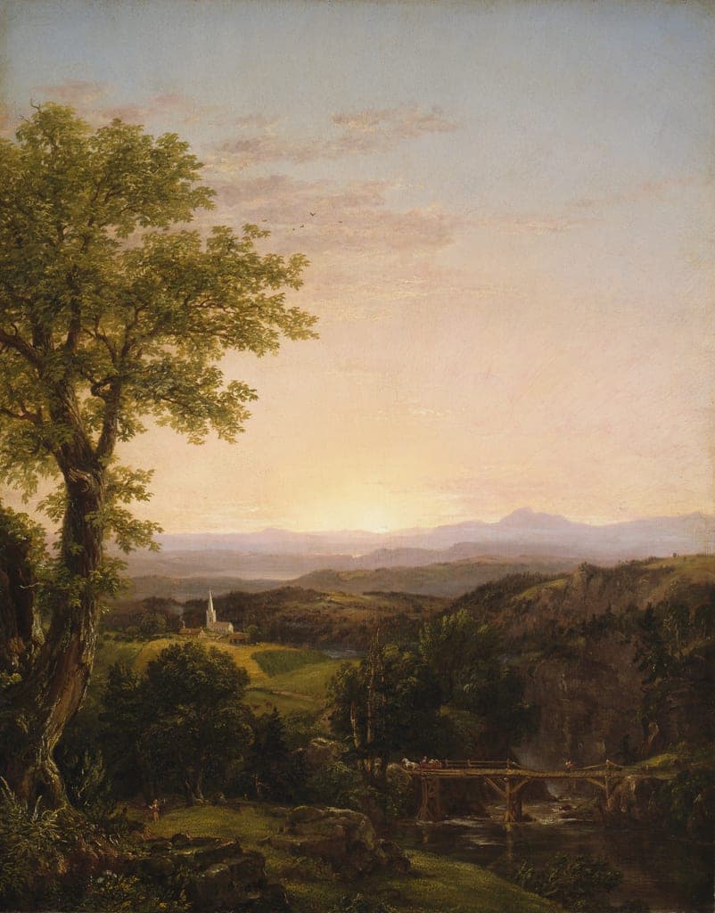New England Scenery by Thomas Cole (American, born England, 1801–1848) — fine art print