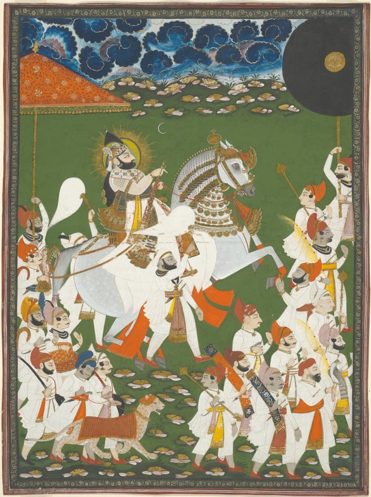 Maharana Bhim Singh in Procession by India
Rajasthan, Mewar, Udaipur, attributed to Ghasi (active c. 1820-36) — fine art print