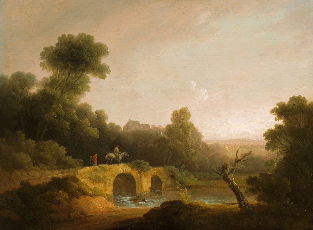 Landscape with Figures Crossing a Bridge by John Rathbone (English, c. 1750–1807)
George Morland (English, 1763–1804) — fine art print