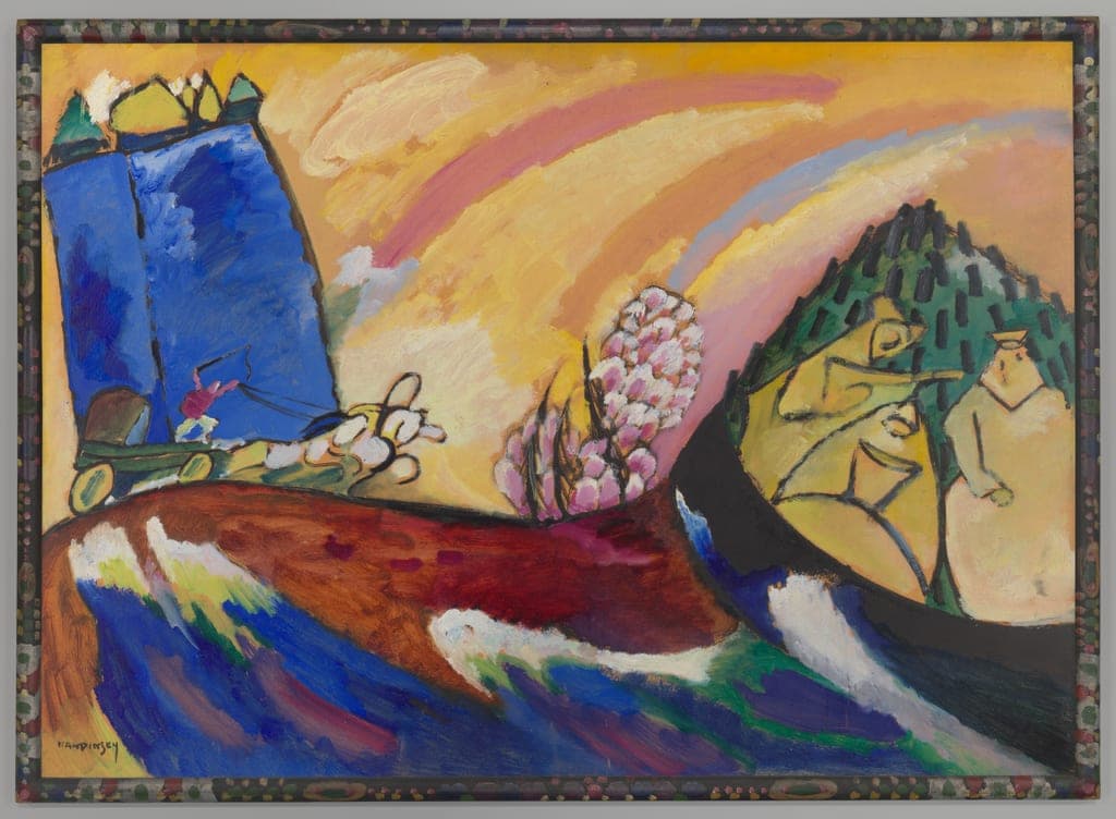 Painting with Troika by Vasily Kandinsky
Born Moscow (formerly Russian Empire, now Russia), 1866; died Neuilly-sur-Seine, France, 1944 — fine art print