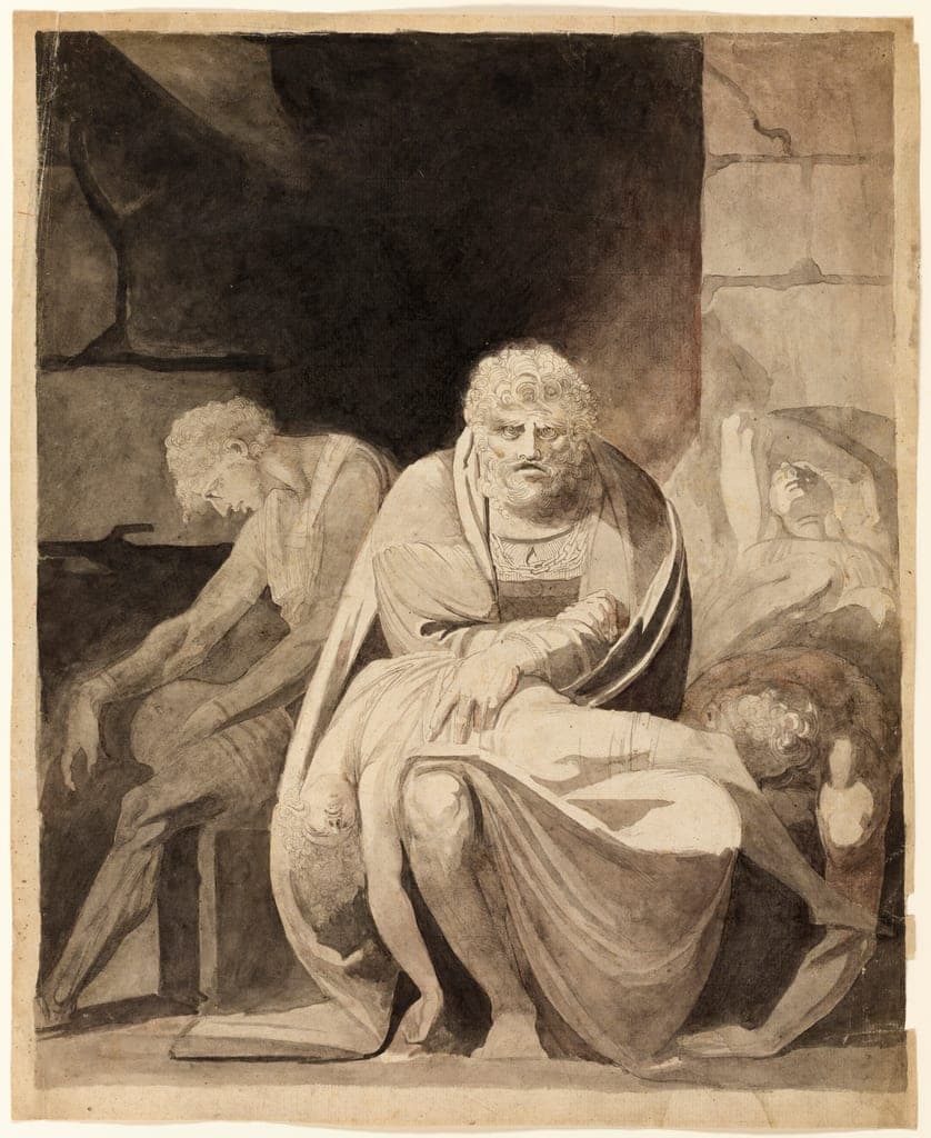 Ugolino and His Sons Starving to Death in the Tower by Henry Fuseli
Swiss, active in England, 1741-1825 — fine art print