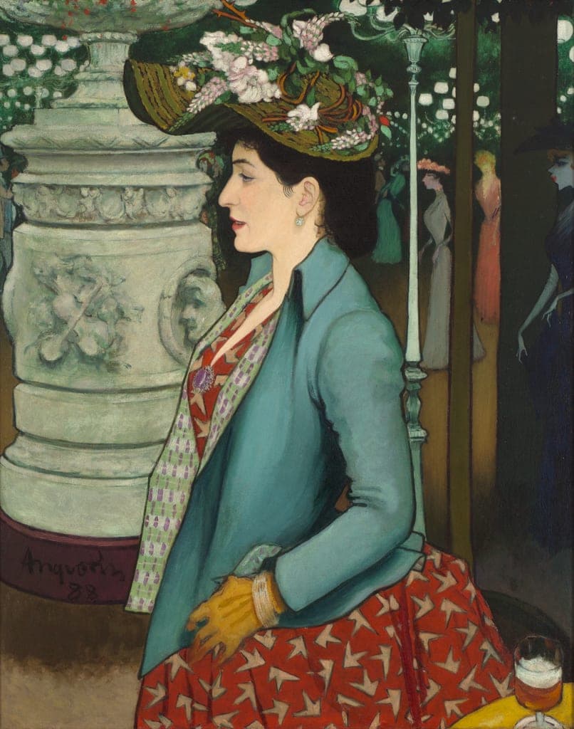A Woman at the Élysée Montmartre (Femme à l’Élysée Montmartre) by Louis Anquetin (French, 1861–1932) — fine art print