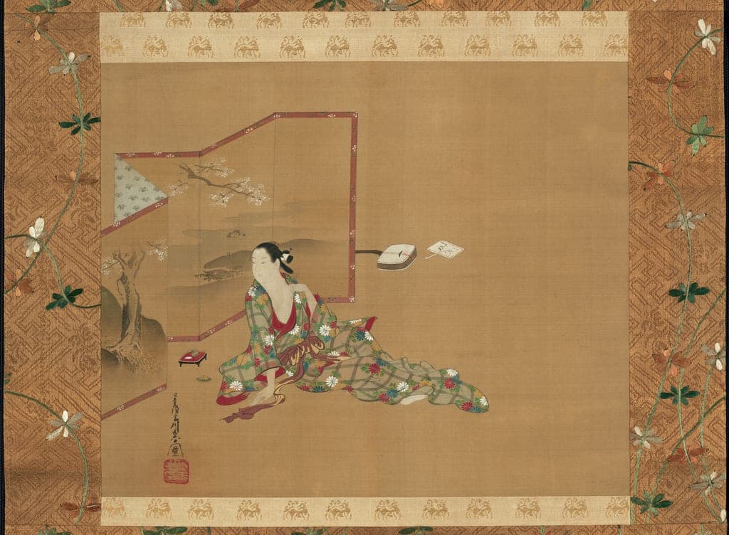 A Beauty Behind a Screen by Miyagawa Chôshun
Japanese, 1683-1753 — fine art print