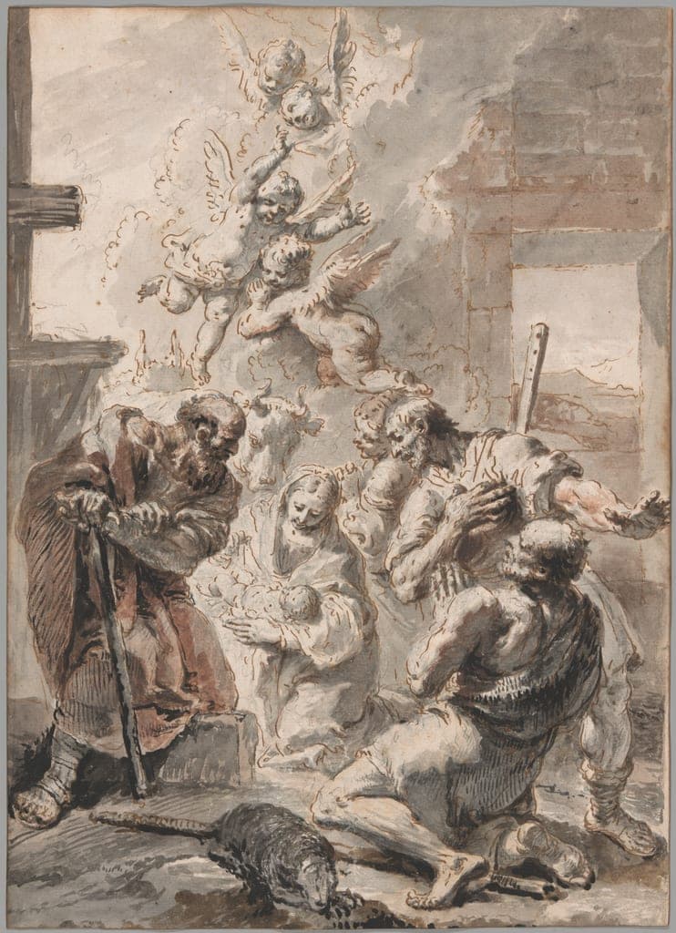 Adoration of the Shepherds by Francesco Fontebasso
Italian, 1707–1769 — fine art print