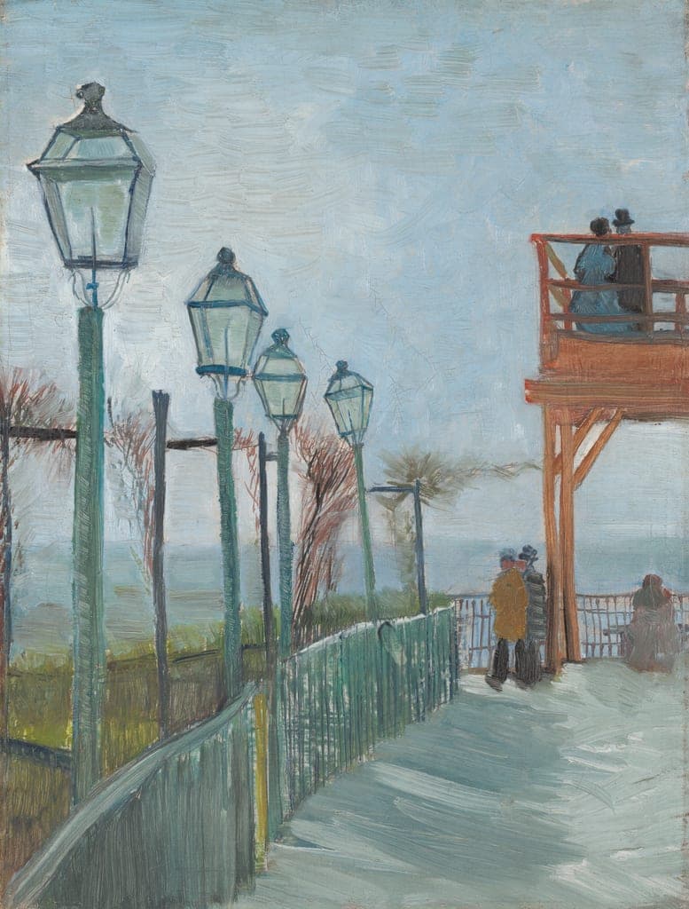 Terrace and Observation Deck at the Moulin de Blute-Fin, Montmartre by Vincent van Gogh (Dutch, 1853–1890) — fine art print