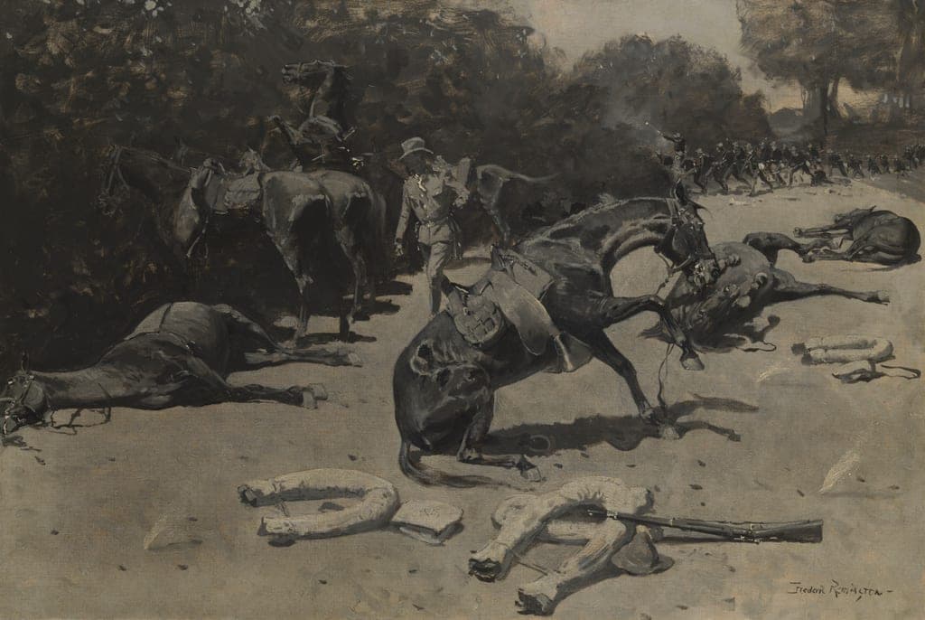 How the Horses Died for Their Country at Santiago by Frederic Remington (American, 1861–1909) — fine art print
