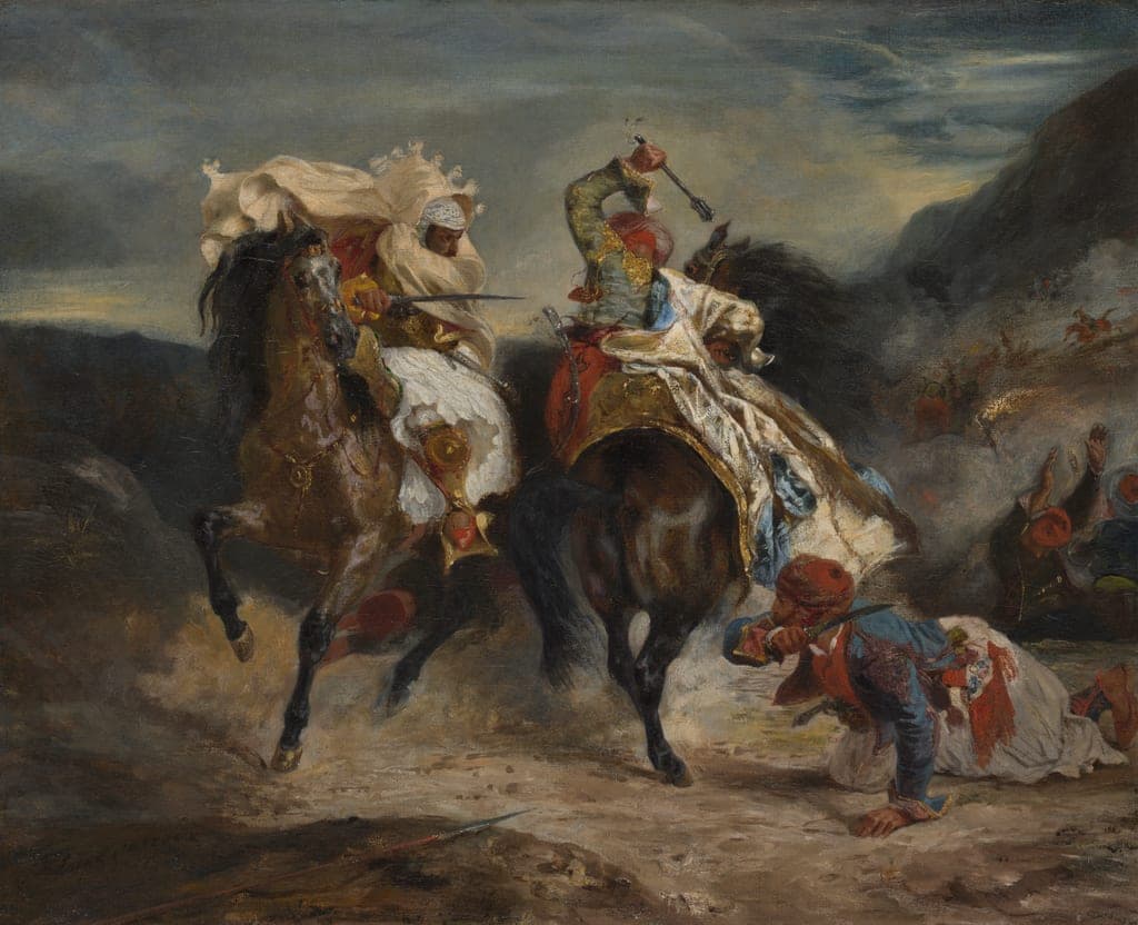 The Combat of the Giaour and Hassan by Eugène Delacroix (French, 1798–1863) — fine art print
