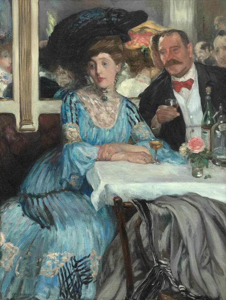 At Mouquin's by William Glackens (American, 1870–1938) — fine art print
