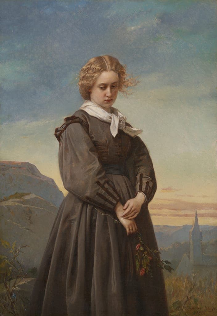 Love's Melancholy by Constant Mayer (American, born France, 1832–1911) — fine art print