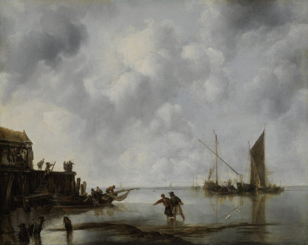 Fishing Boats in a Calm by Jan van de Cappelle (Dutch, 1626–1679) — fine art print