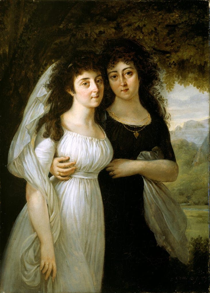 Portrait of the Maistre Sisters by Antoine-Jean Gros (French, 1771–1835) — fine art print