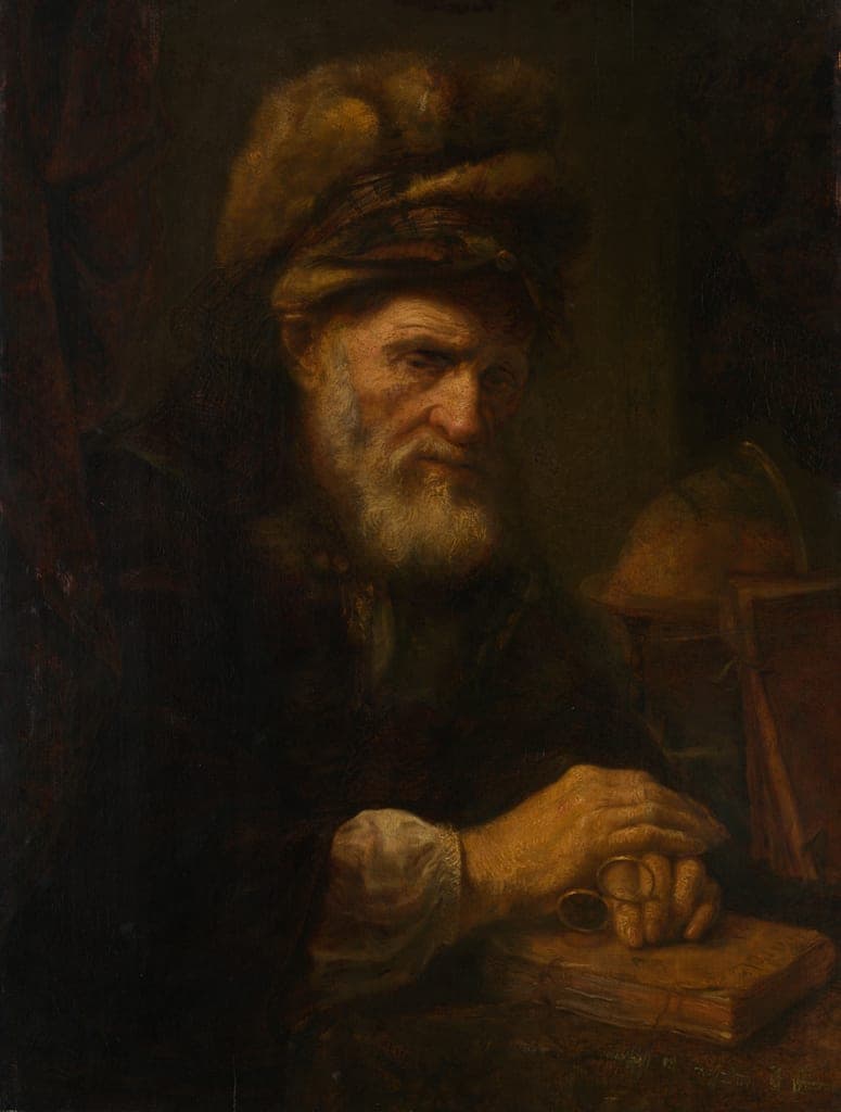 An Old Man in a Fur Cap by Karel van der Pluym (Dutch, 1625-1672) — fine art print