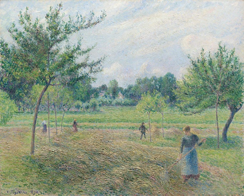 Haymaking at Éragny by Camille Pissarro (French, 1830–1903) — fine art print