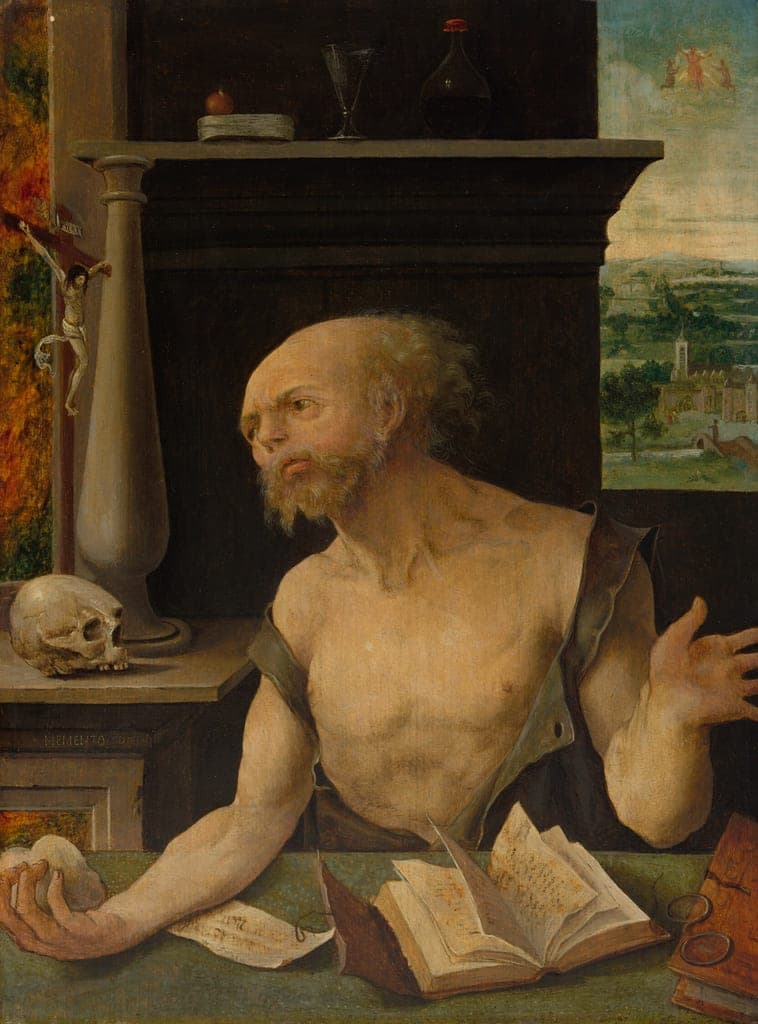 Saint Jerome in Penitence by Master of the Lille Adoration (Netherlandish, active about 1520–40) — fine art print