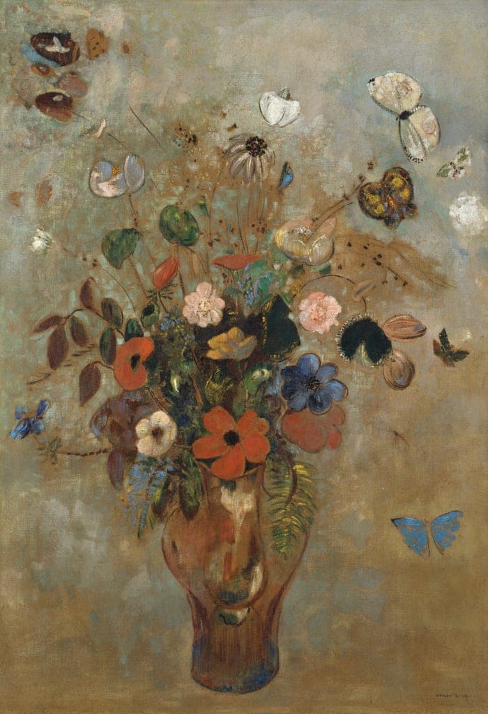 Still Life with Flowers by Odilon Redon (French, 1840–1916) — fine art print