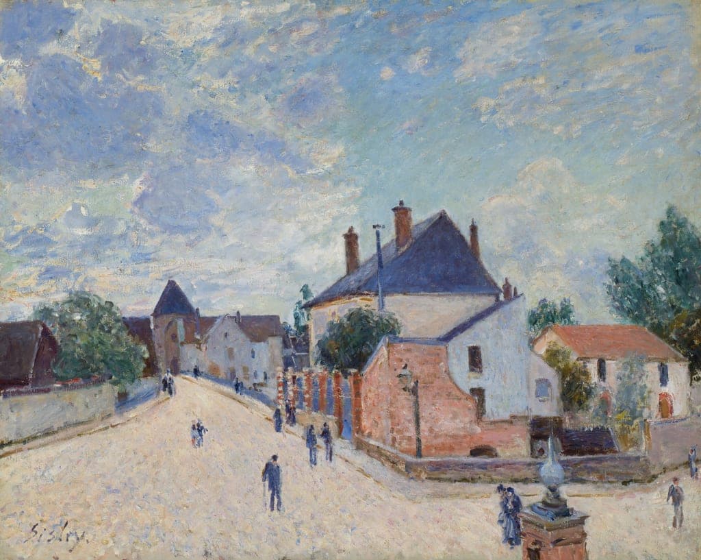 Street in Moret by Alfred Sisley (British, active in France, 1839–1899) — fine art print