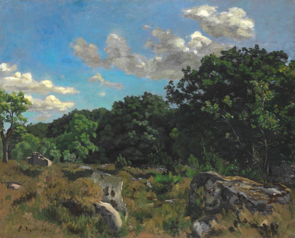 Landscape at Chailly by Frédéric Bazille (French, 1841-1870) — fine art print