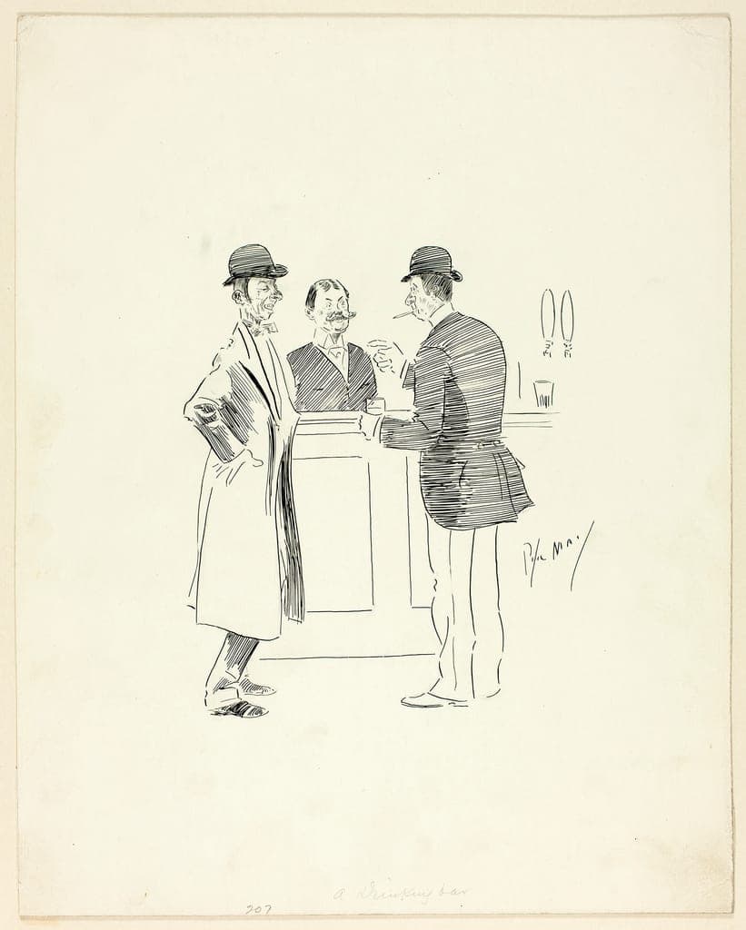 A Drinking Bar by Philipp William May
English, 1864-1903 — fine art print