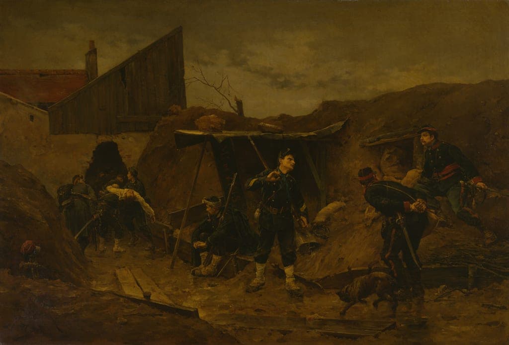 Dans la Tranchée by Etienne Prosper Berne-Bellecour (French, 1838–1910) — fine art print