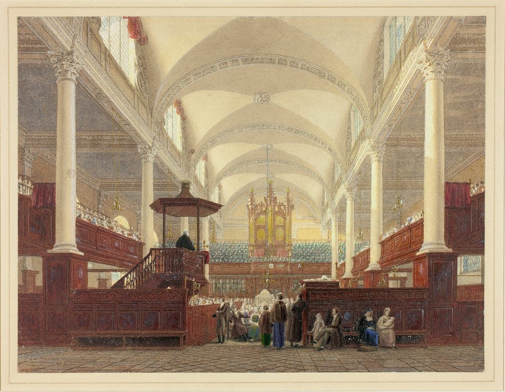 Interior of Christ Church by Frederick MacKenzie
English, born Scotland, 1787-1854 — fine art print