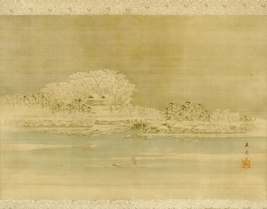 Matsuchiyama on the Sumida River by Utagawa Hiroshige 歌川 広重
Japanese, 1797-1858 — fine art print