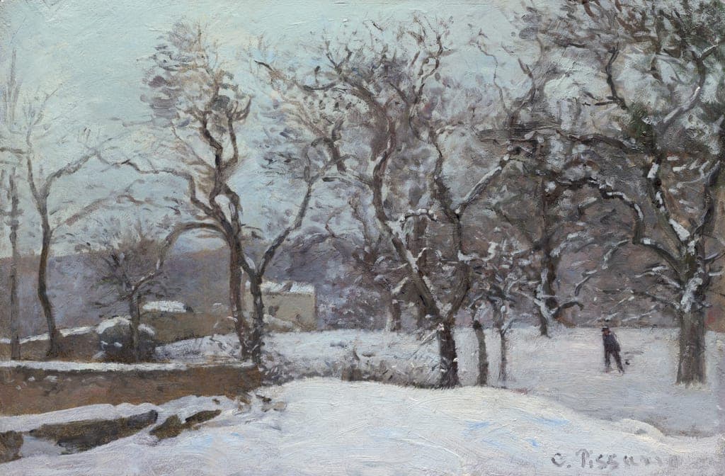Snow at Louveciennes by Camille Pissarro (French, 1830–1903) — fine art print