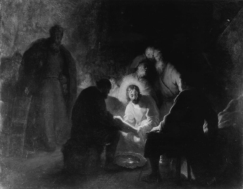 Christ Washing the Disciples' Feet by Attributed to Jan Lievens (Dutch, 1607–1674) — fine art print