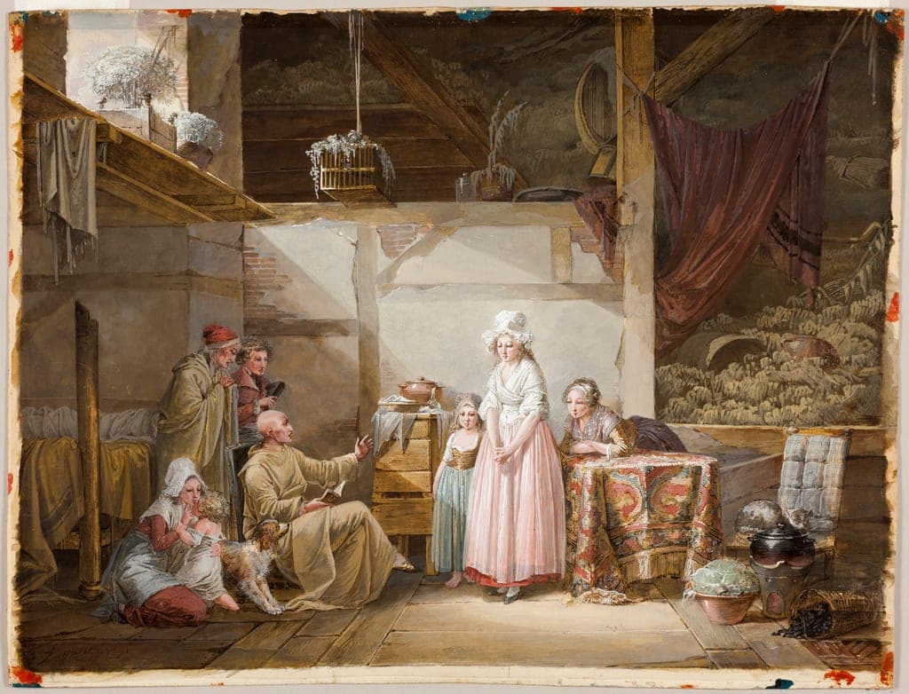 The Evening Prayer by Jean-Baptiste Mallet
French, 1759-1835 — fine art print