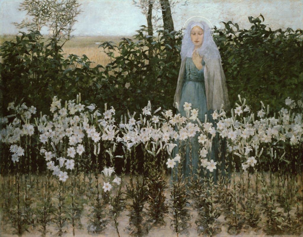 The Annunciation by George Hitchcock (American, 1850–1913) — fine art print