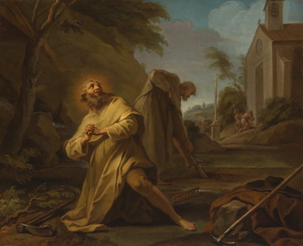 Saint Hymer in Solitude by After Jean Restout (French, 1692–1768) — fine art print