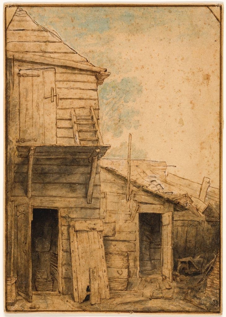 Farmyard by Attributed to Adriaen van Ostade
Dutch, 1610-1685 — fine art print