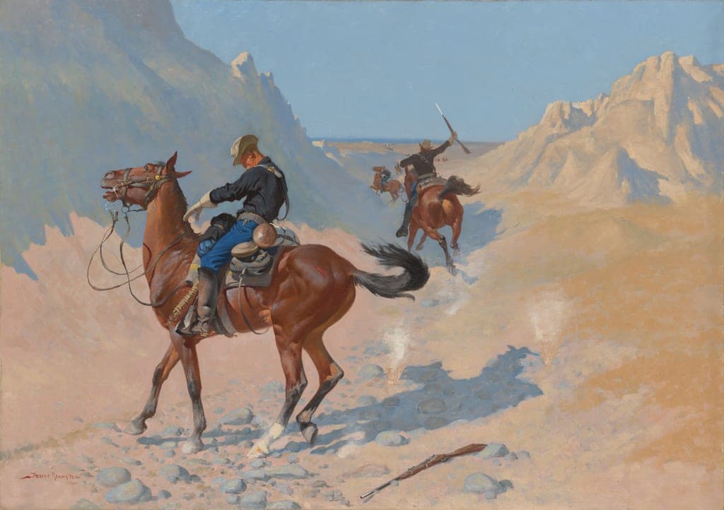 The Advance-Guard, or The Military Sacrifice (The Ambush) by Frederic Remington (American, 1861–1909) — fine art print