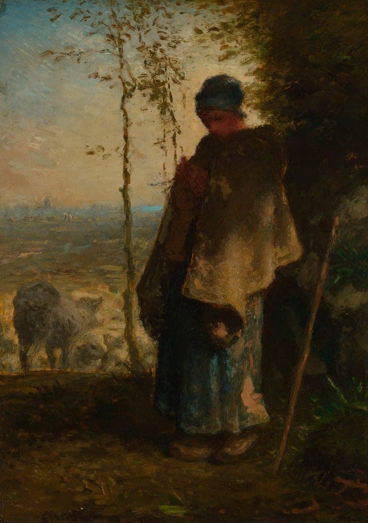 The Little Shepherdess by Jean-François Millet (French, 1814–1875) — fine art print