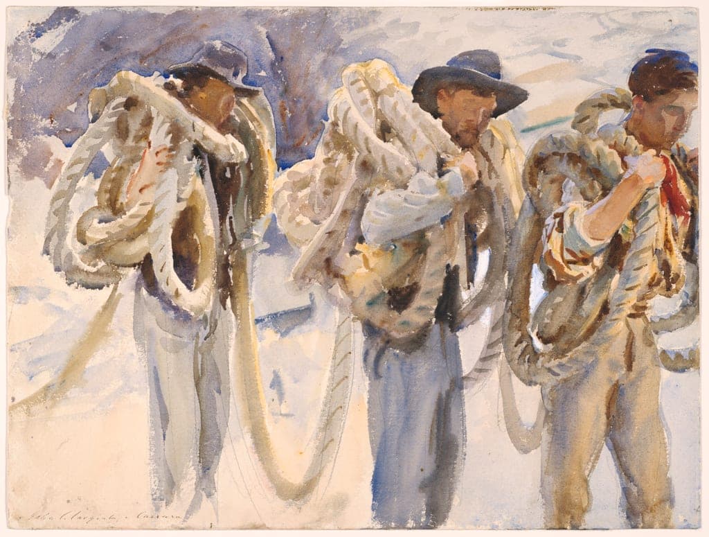 Workmen at Carrara by John Singer Sargent
American, 1856-1925 — fine art print