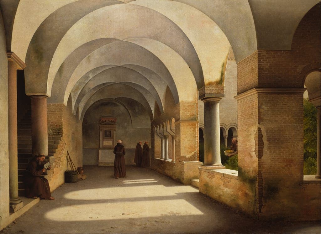 The Cloisters, San Lorenzo fuori le mura by Christoffer Wilhelm Eckersberg (Danish, 1783–1853) — fine art print