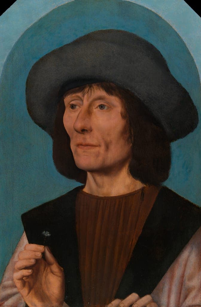 Portrait of a Man with a Pink by Quentin Massys (Netherlandish, 1466-1530) — fine art print