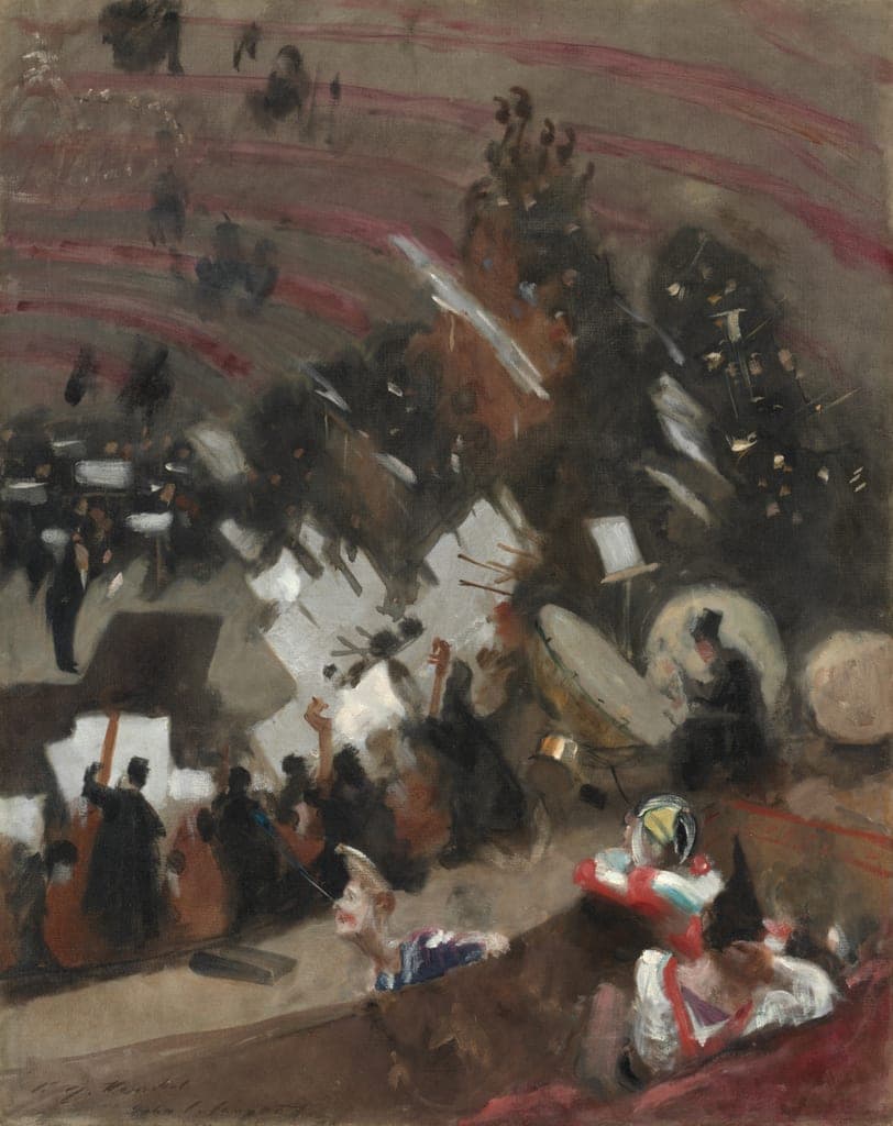 Rehearsal of the Pasdeloup Orchestra at the Cirque d'Hiver by John Singer Sargent (American, 1856–1925) — fine art print